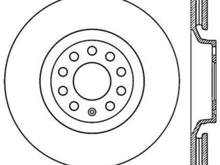 StopTech 01-09 Audi A4 Sport Slotted & Drilled Front Right Cryo Rotor on Sale