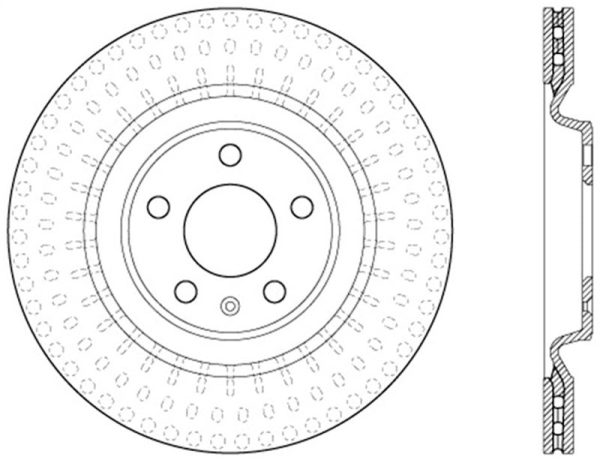 StopTech Power Slot 12-13 Audi A6 Quattro 11-12 A7 Quattro   10-13 S4 Rear Right Slotted Rotor Online Hot Sale