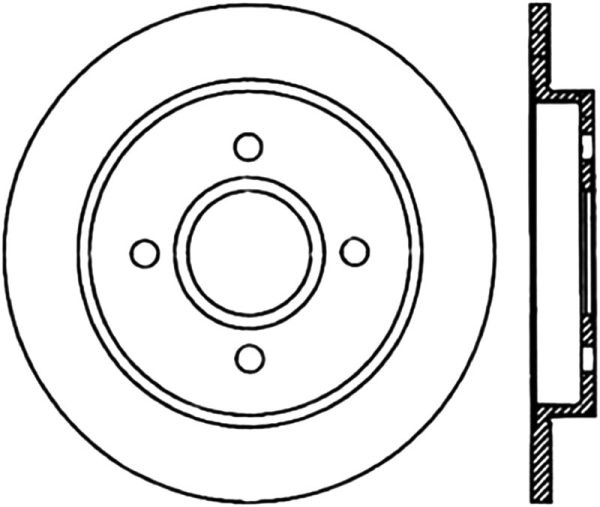 StopTech Power Slot 14-19 Ford Fiesta   01-07 Ford Focus Slotted Left Rear Cryo Rotor For Discount