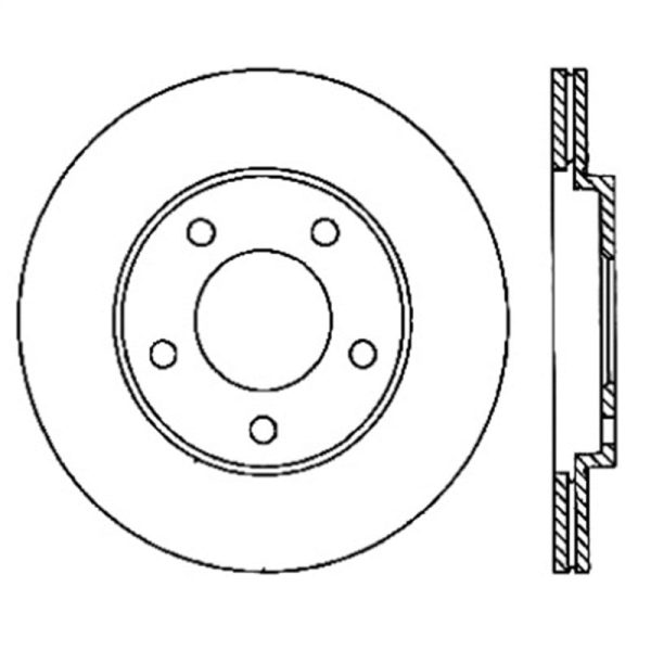 StopTech Power Slot 05-10 Mustang V6 4.0L   GT V8-4.6L Rear Right Slotted Rotor Supply