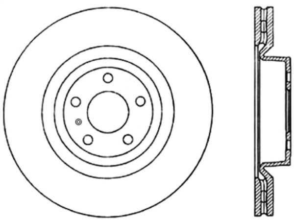 StopTech Power Slot 08-10 Audi S5 Front Right Slotted CRYO-STOP Rotor Online Sale