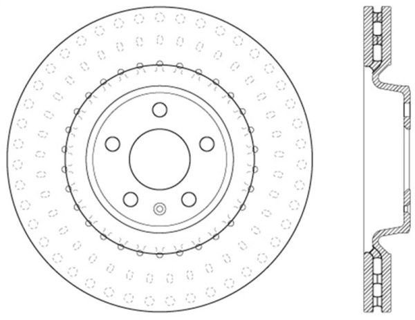 StopTech Power Slot 12 Audi A6 Quattro 11-12 A7 Quattro   07 11-13 S4 Front Right Slotted Rotor For Cheap