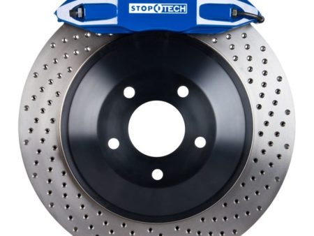 StopTech 06-12 VW GTI Front BBK w  Blue ST-41 Calipers 328x25mm Drilled Rotors on Sale