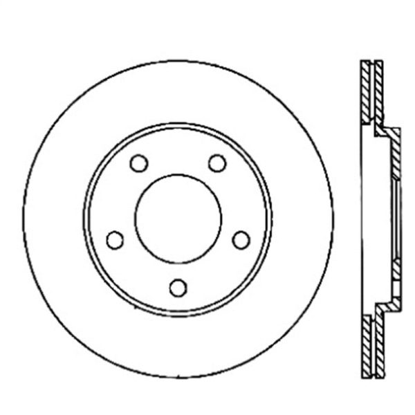 StopTech Power Slot 05-10 Mustang V6 4.0L   GT V8-4.6L Rear Left Slotted Rotor Discount