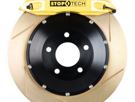 StopTech 06-10 VW Golf Jetta Front BBK ST-40 Caliper Yellow   2pc Zinc Slotted 355x32mm Rotor Discount