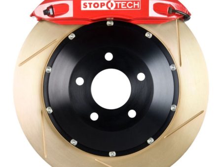 StopTech 08-10 Porsche Cayman S Rear BBK ST-40 Caliper Red   2pc Zinc Slotted 332x32mm Rotor For Sale