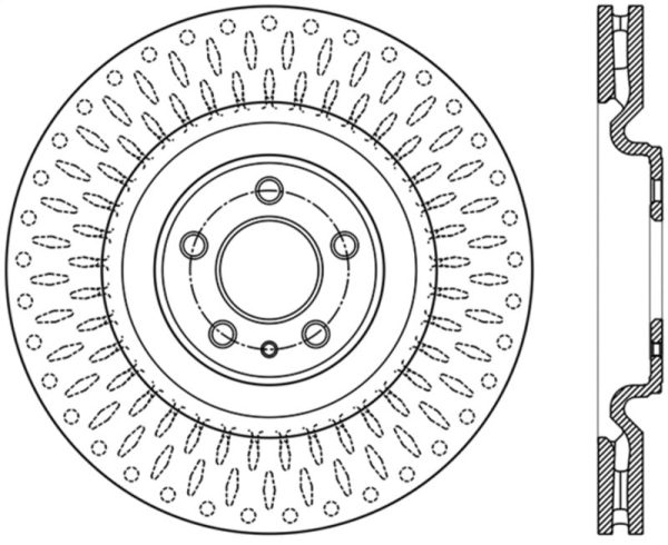 StopTech Premium High Carbon 13-14 Ford Mustang Shelby GT500 Left Front Disc Slotted Brake Rotor For Discount