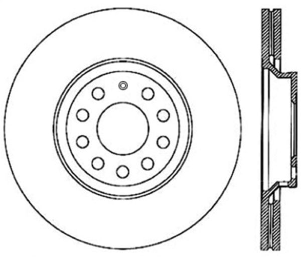 StopTech Power Slot 09 VW CC (Passat CC)   06-09 Passat (ex Syncro) Right Rear CRYO-STOP Slotted Ro Online