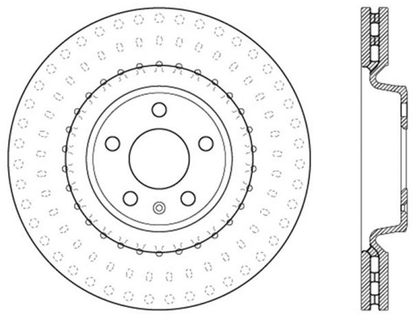 StopTech Power Slot 12 Audi A6 Quattro 11-12 A7 Quattro   7 11-13 S4 Front Left Slotted Rotor Online now