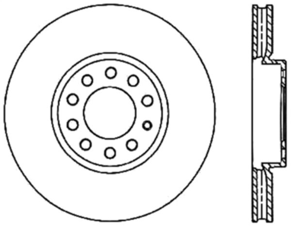 StopTech Power Slot 05-10 VW Jetta (except Wagon) Front Left Slotted CRYO Rotor Cheap