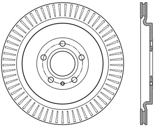 StopTech Premium High Carbon 13-14 Ford Mustang Shelby GT500 Right Rear Disc Slotted Brake Rotor For Discount