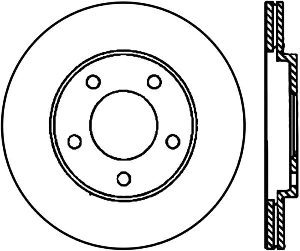 StopTech Power Slot 05-10 Mustang V6 4.0L   GT V8-4.6L Rear Right CRYO Rotor Discount