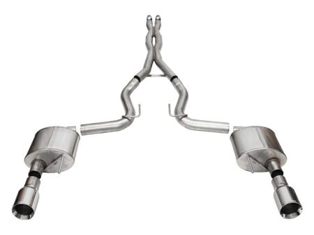 Corsa 2024 Ford Mustang GT Xtreme CatBack Exhaust Sys 3.0in Dual Rear Exit w 4.5in StraightCut Tips For Sale