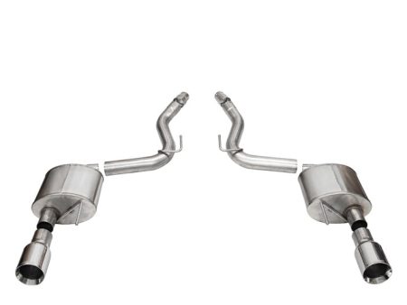 Corsa 2024 Ford Mustang GT Sport Axle-Back Dual Rear Exit with 4.5in Straight Cut Polished Tips For Sale