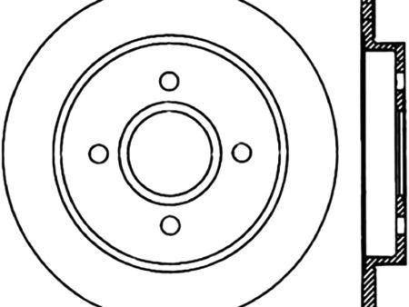 StopTech Power Slot 14-19 Ford Fiesta   01-07 Ford Focus Slotted Left Rear Cryo Rotor on Sale