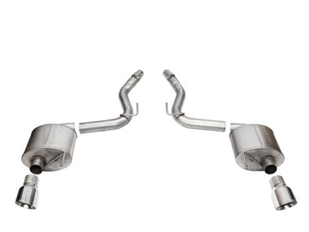 Corsa 2024 Ford Mustang GT Touring Axle-Back Dual Rear Exit with 4.5in Pro Series Polished Tips For Discount