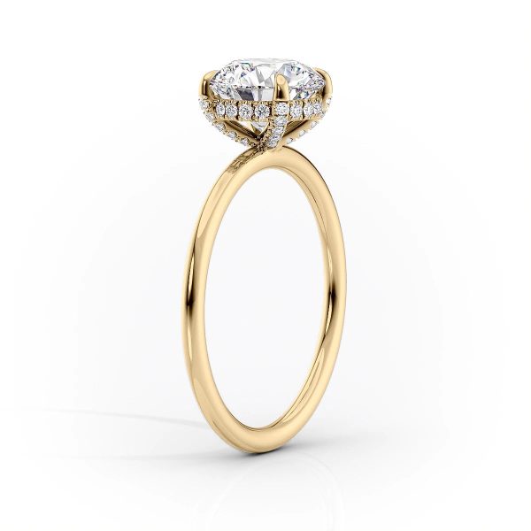 The Crown Kamellie Set With A 2 Carat Oval Lab Diamond Cheap