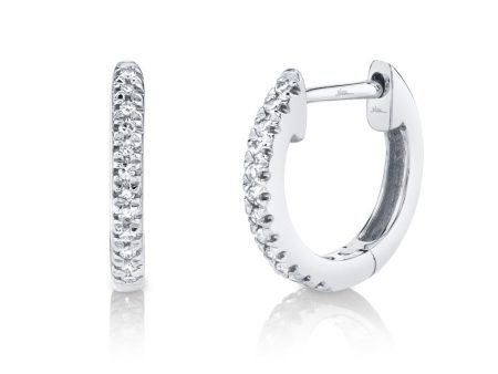 0.07 CT. CLASSIC DIAMOND HUGGIE EARRINGS - SMALL For Discount