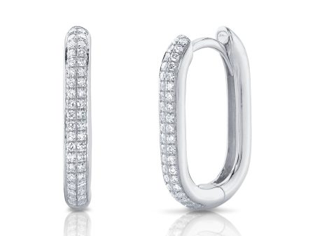 0.18CT DIAMOND OBLONG HOOP EARRING Supply