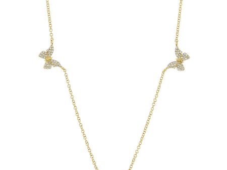 0.23CT DIAMOND BUTTERFLY NECKLACE Supply