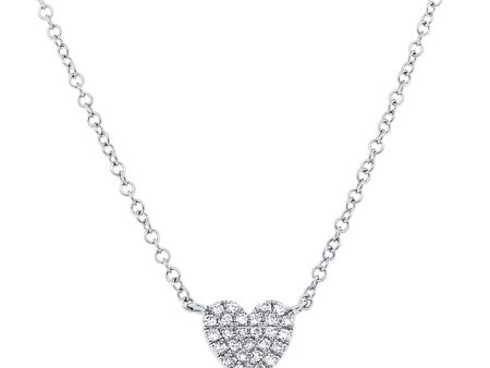 0.09CT DIAMOND PAVE HEART NECKLACE Sale