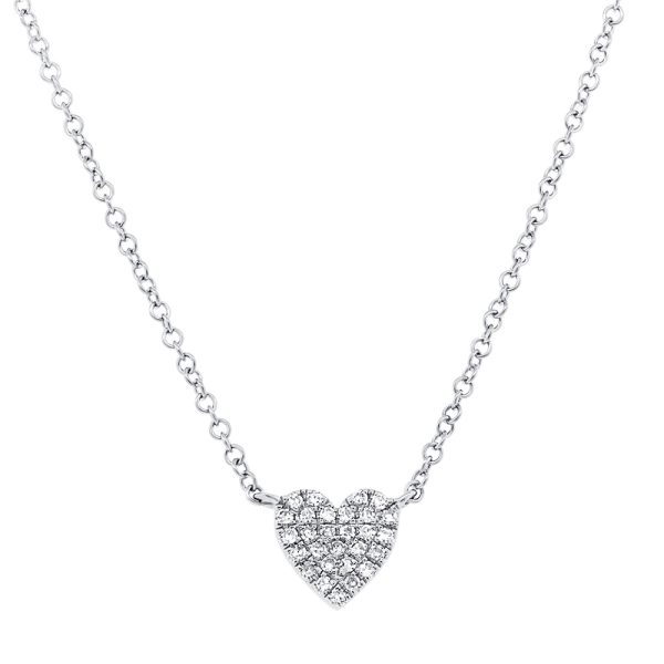 0.09CT DIAMOND PAVE HEART NECKLACE Sale