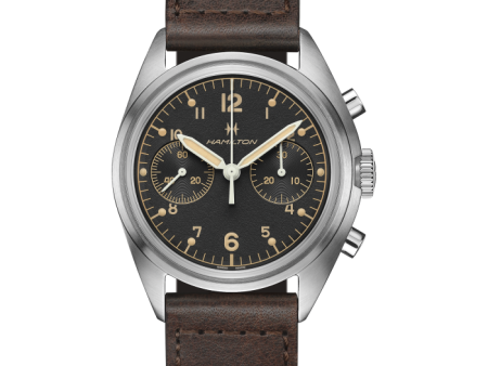 Khaki Aviation Pilot Pioneer Mechanical Chrono  H76409530 Online now