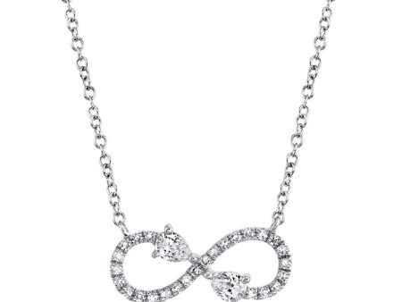 0.22CT DIAMOND INFINITY NECKLACE For Sale