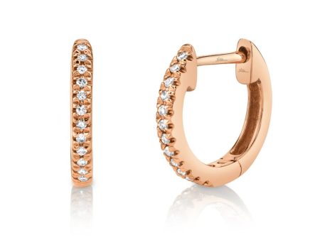 0.07 CT. CLASSIC DIAMOND HUGGIE EARRINGS - SMALL For Discount