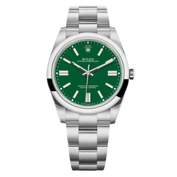 Rolex Oyster Perpetual 41MM Green Dial 124300 New For Discount