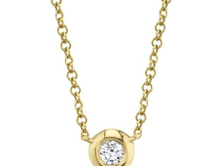 0.05CT DIAMOND BEZEL NECKLACE Online now