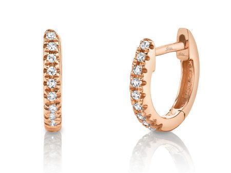 0.04 CT. CLASSIC DIAMOND HUGGIE EARRINGS - MINI Hot on Sale