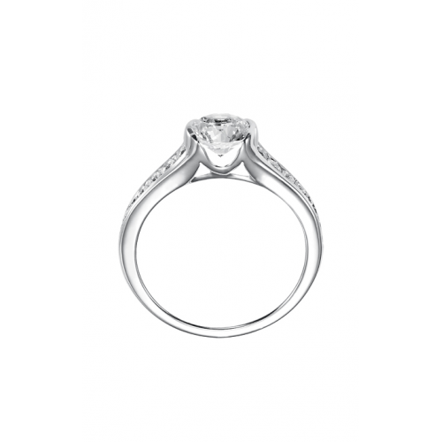 Artcarved Carina Half Bezel Engagement Ring Wht Gold 31-V385ERW-E Cheap