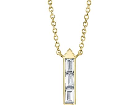 0.18CT DIAMOND BAGUETTE NECKLACE Fashion