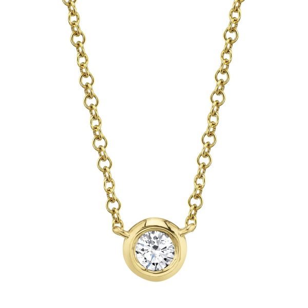 0.20CT DIAMOND BEZEL NECKLACE For Discount