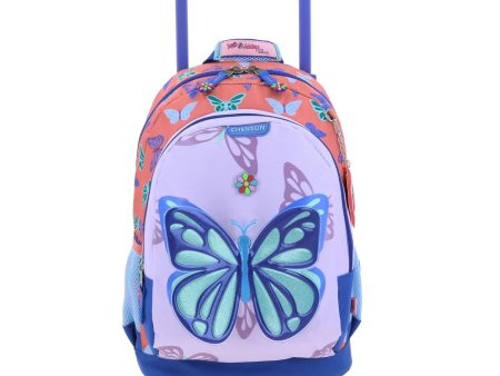 Mochila Con Ruedas Azul Para Niña Happy Girl Chenson Buter Discount