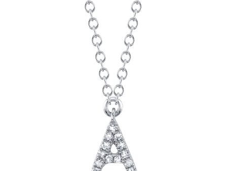 0.04CT DIAMOND NECKLACE - INITIAL A Fashion