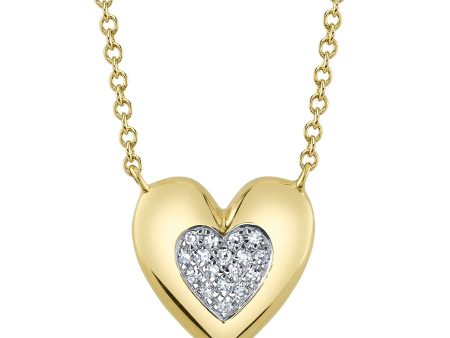 0.04CT DIAMOND HEART NECKLACE For Discount