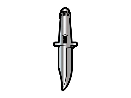 REFLECTIVE LIGHTHOUSE DAGGER STICKER For Discount