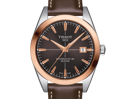 Tissot Gentleman Powermatic 80 Silicium Solid 18K Gold Bezel T927.407.46.291.00 For Discount