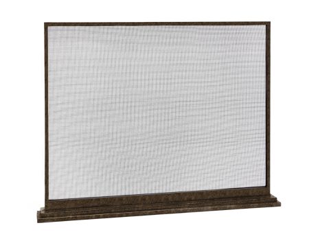 August Fireplace Screen in Gold Rubbed Black Hot on Sale