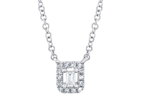 0.05CT DIAMOND BAGUETTE NECKLACE Sale