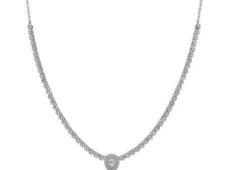 1.28CT DIAMOND PEAR NECKLACE Cheap