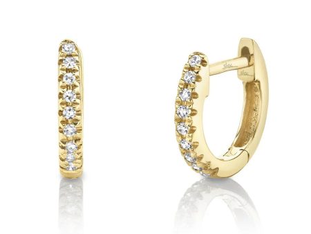 0.04 CT. CLASSIC DIAMOND HUGGIE EARRINGS - MINI Discount