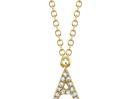 0.04CT DIAMOND NECKLACE - INITIAL A Online Hot Sale