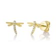 0.05CT DIAMOND DRAGONFLY EARRING Sale