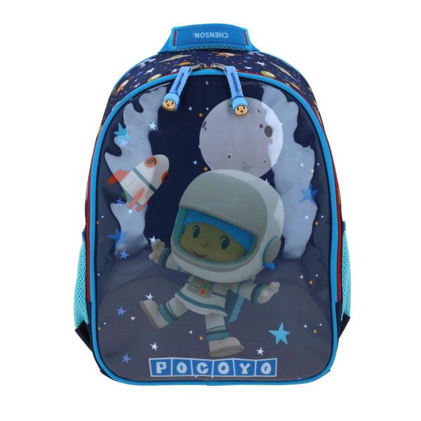 Mochila Mediana Azul Para Niño Pocoyo Chenson Aut Fashion