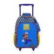 Mochila Con Ruedas Azul Mario Bros Para Niño Chenson Powp Online