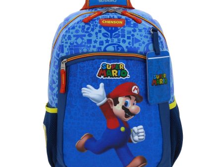 Mochila Mediana Azul Mario Bros Para Niño Chenson Scotty For Cheap