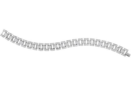 Luxe Layers Sterling Silver Cubic Zirconia 8.25-inch Bracelet Online Hot Sale